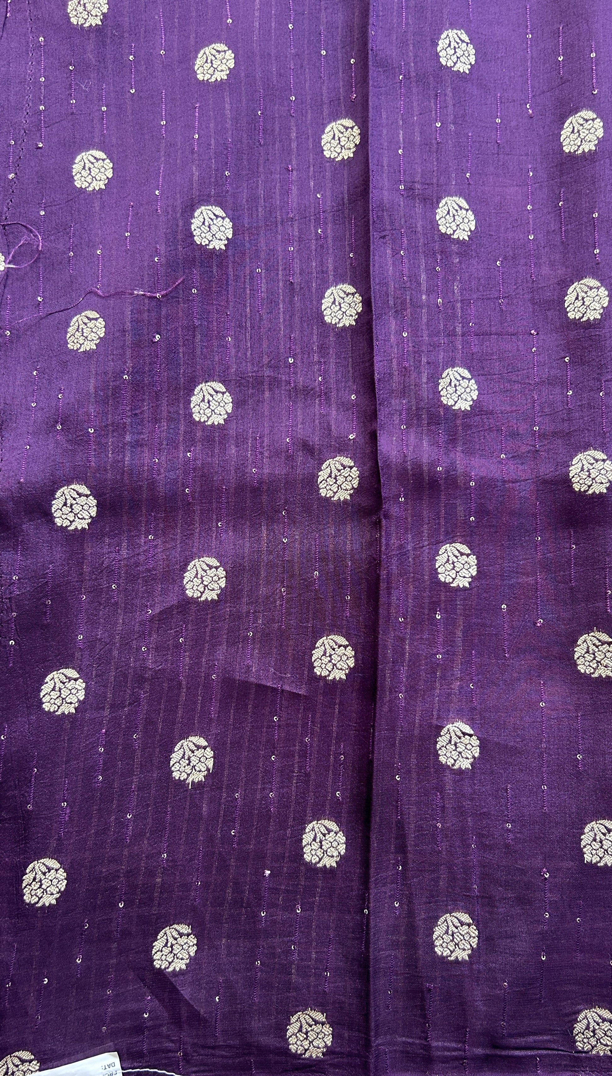 Crepe Silk Party Wear Saree Purple colored complemented with a zari border. - Sampradaya Designer Studio