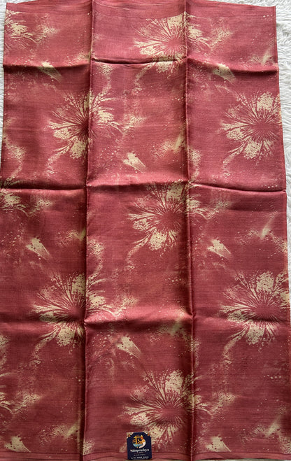 Banarasi Crepe silk Saree Onion Pink colored complemented with a borderless. - Sampradaya Designer Studio