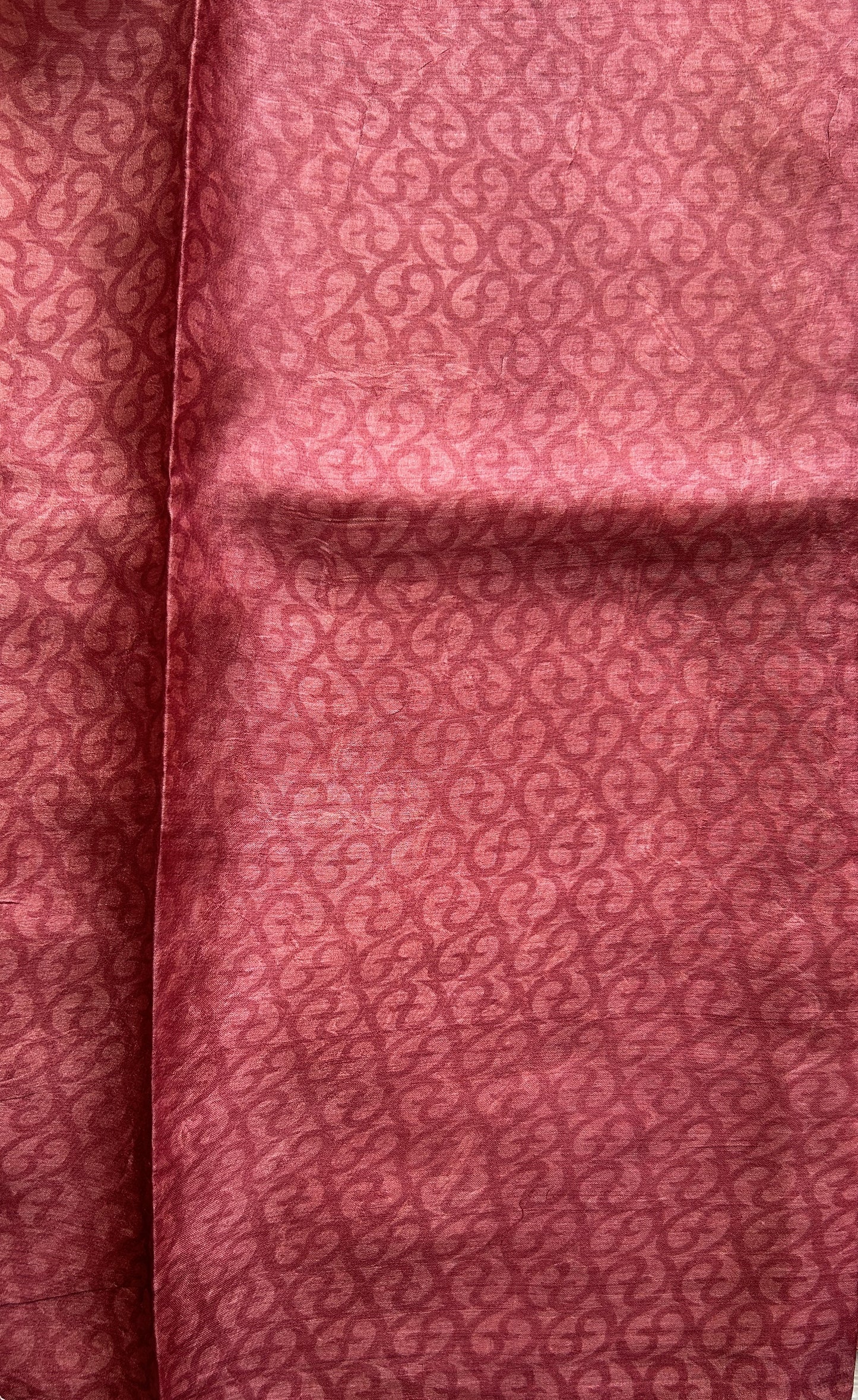 Banarasi Crepe silk Saree Onion Pink colored complemented with a borderless. - Sampradaya Designer Studio