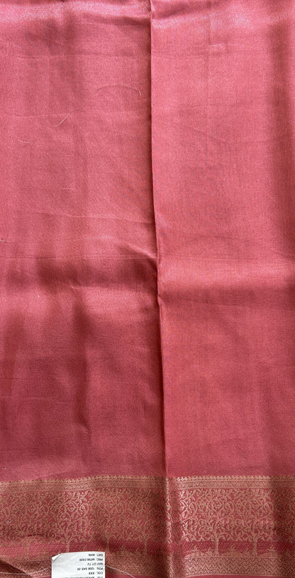 Semi Raw Silk Saree Maroon Colored Complemented with a Zari Border. - Sampradaya Designer Studio