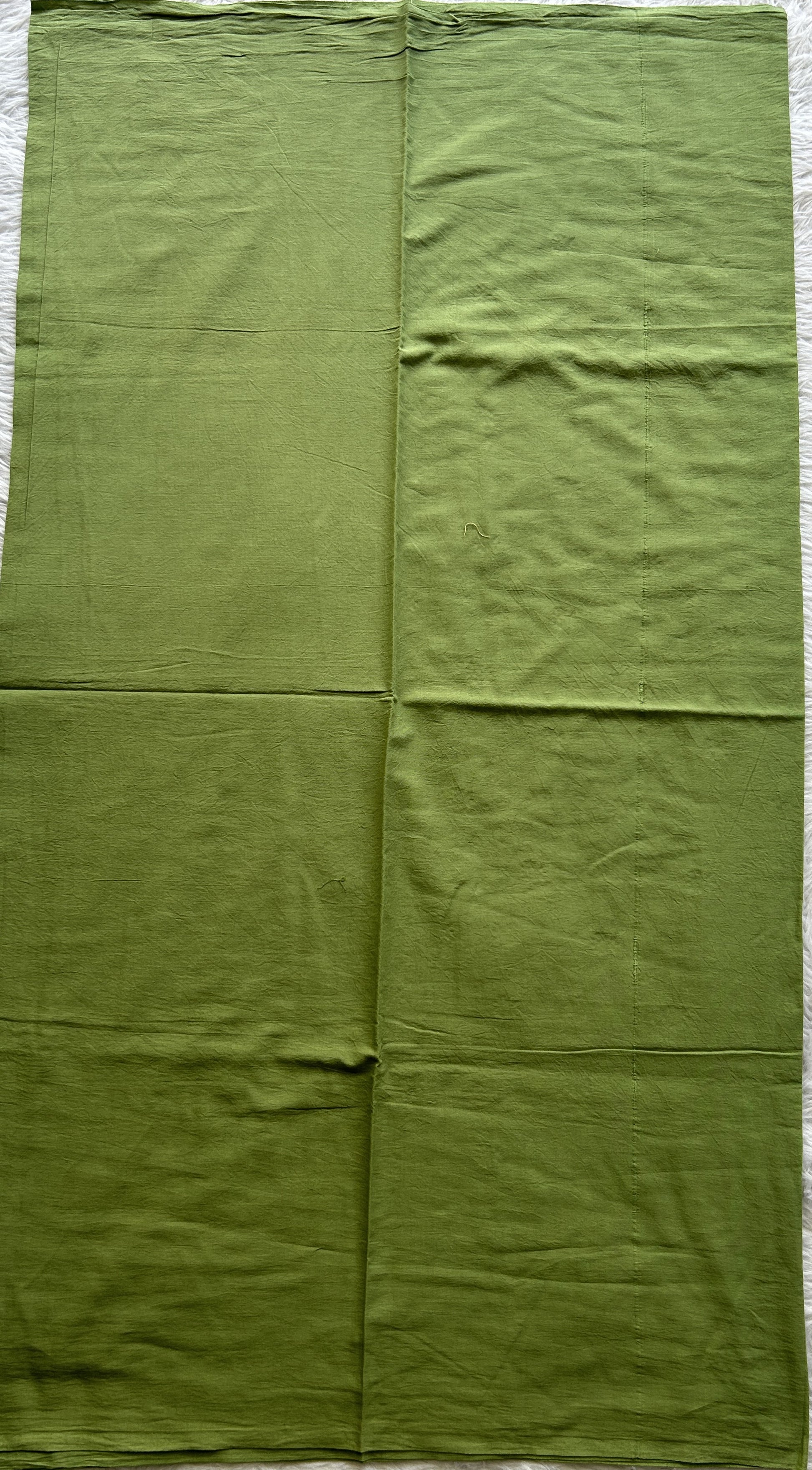 Tussar Silk Dress Material Green Colored Complemented with a Buti Border. - Sampradaya Designer Studio