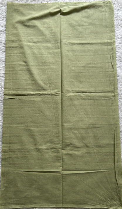 Tussar Silk Dress Material Light Green Colored Complemented with a Borderless. - Sampradaya Designer Studio