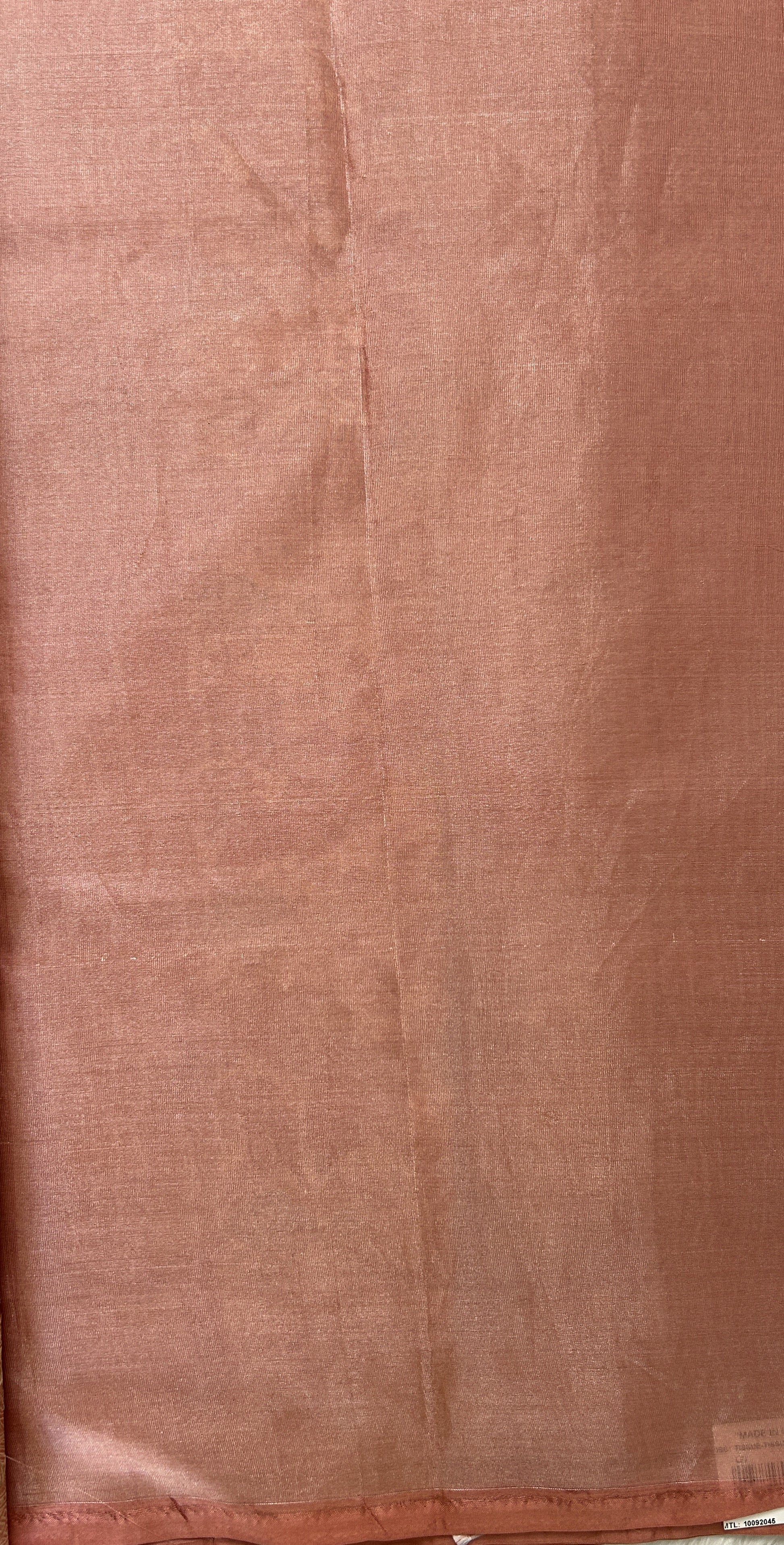 Banarasi Katan Silk Saree Peach colored Saree complemented with a Light Gold Zari border. - Sampradaya Designer Studio