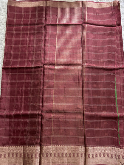 Satin Silk Saree Onion Pink Colored Complemented with a Zari Border. - Sampradaya Designer Studio