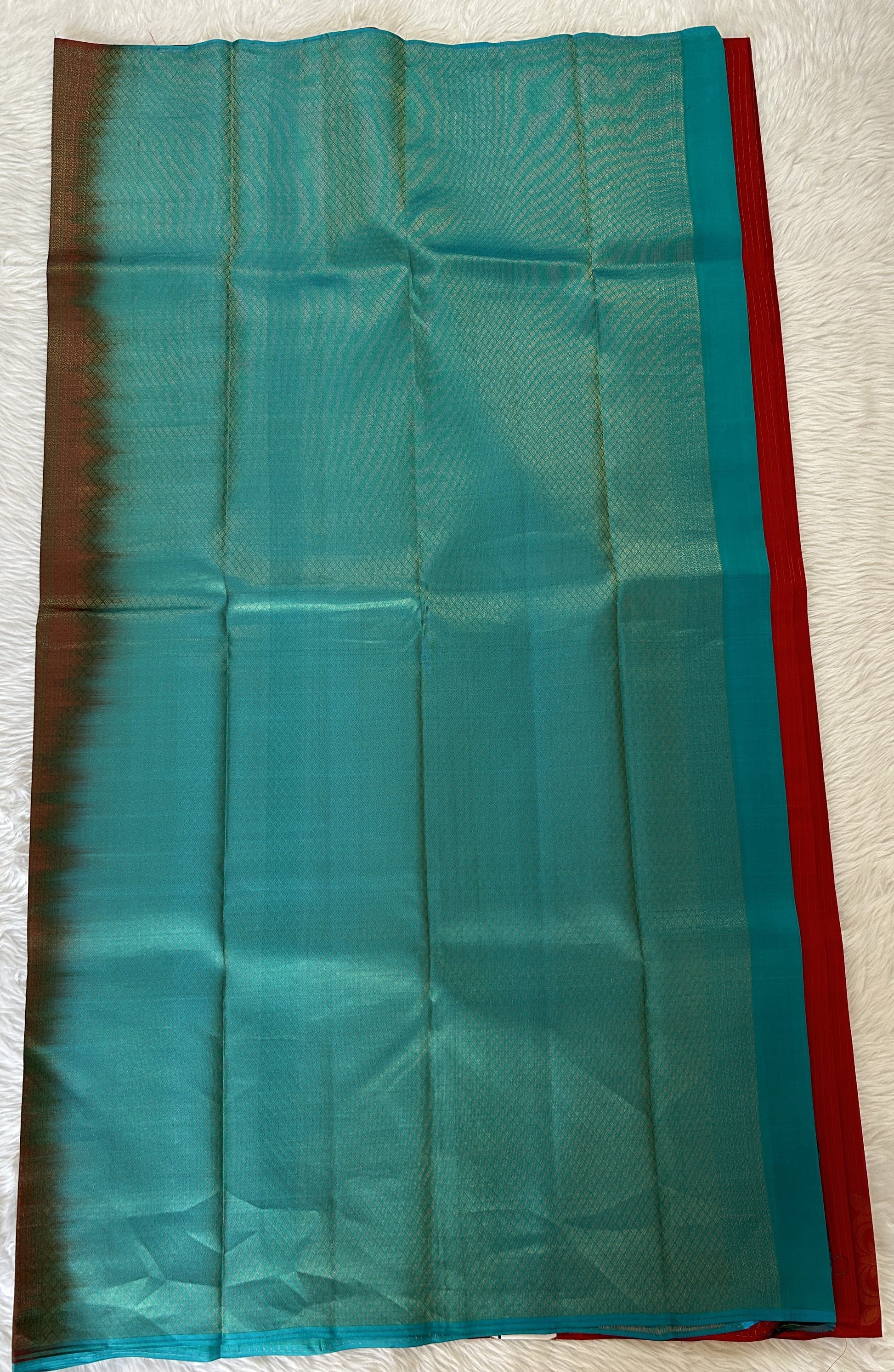 Kanjivaram Festive Silk Saree Maroon colored Saree complemented with a Borderless Saree. - Sampradaya Designer Studio