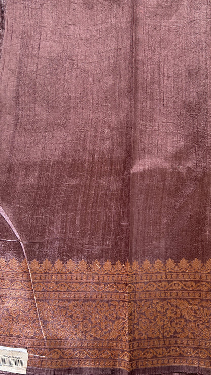 Banarasi Raw Silk Sarees Light Purple Colored Saree Complemented With a Intricate Weaving Border - Sampradaya Designer Studio