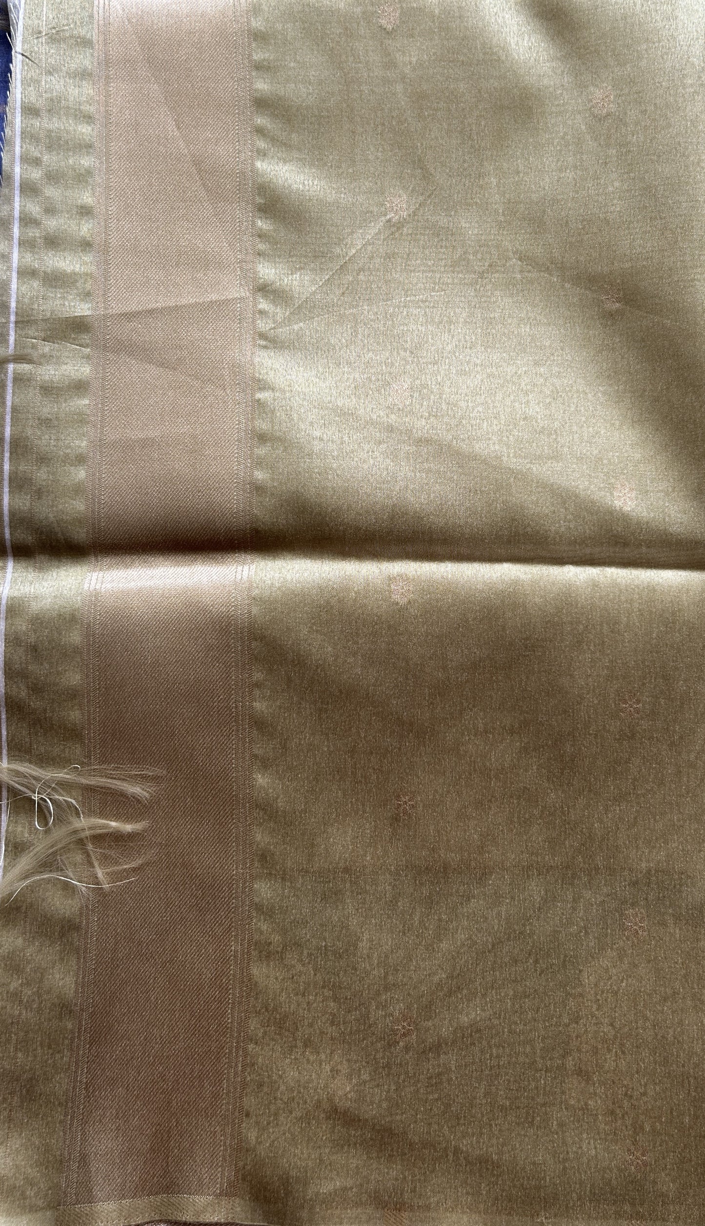 Semi Tussar Saree Lavender Colored complemented with a Neon Green Color Buti Border. - Sampradaya Designer Studio