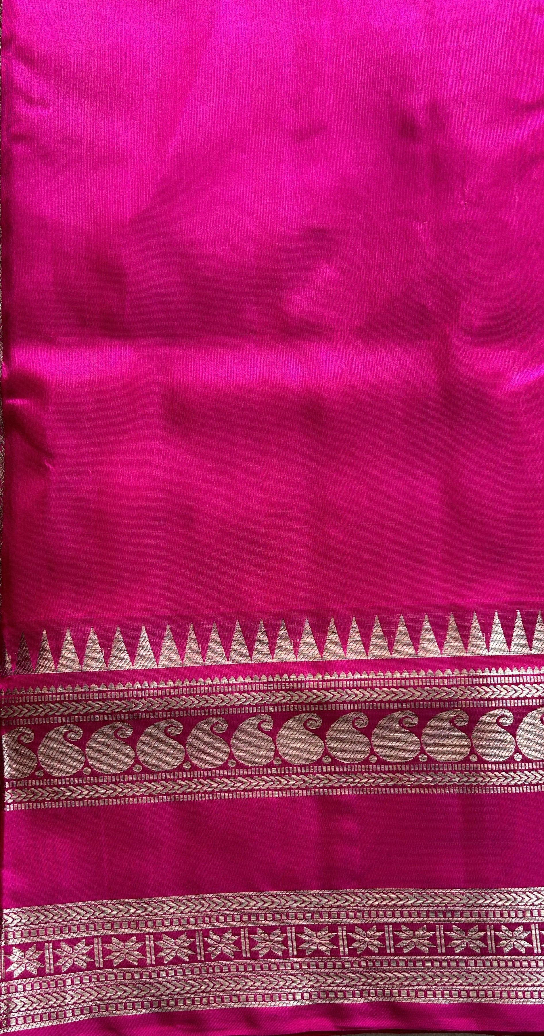 Venkatagiri Pattu Saree Light Pink Colored Complemented With a Zari Border - Sampradaya Designer Studio