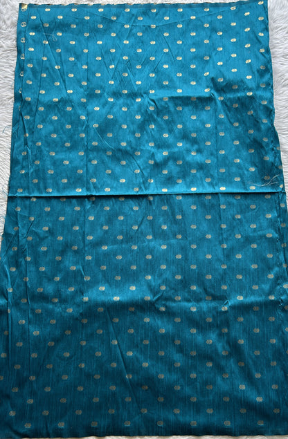 Banarasi Blouse Piece Blue Colored with a Zari Weaving. - Sampradaya Designer Studio