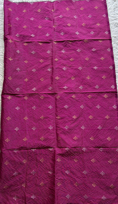 Banarasi Blouse Piece Pink Colored with a Zari Weaving. - Sampradaya Designer Studio