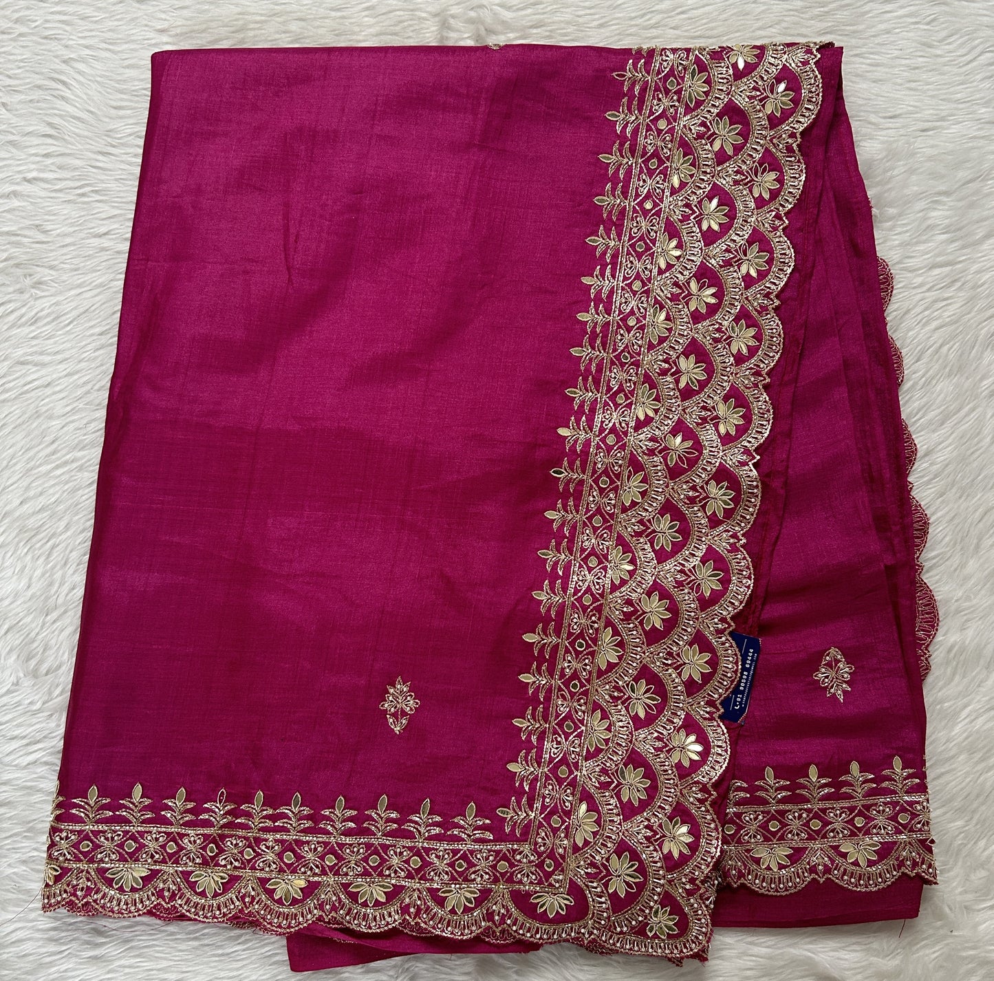 Tussar Handcrafted Designer Sarees Pink colored Saree complemented with a Hand Embroidery border. - Sampradaya Designer Studio