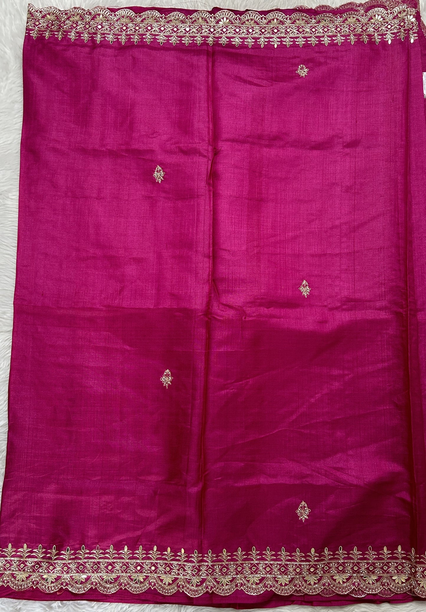 Tussar Handcrafted Designer Sarees Pink colored Saree complemented with a Hand Embroidery border. - Sampradaya Designer Studio