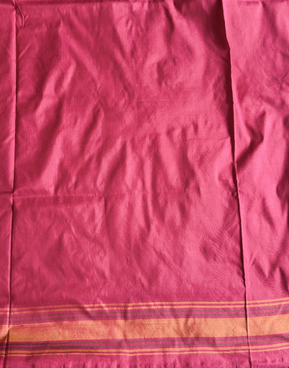 Ikkat Pattu Saree Red colored complemented with a Patola border.