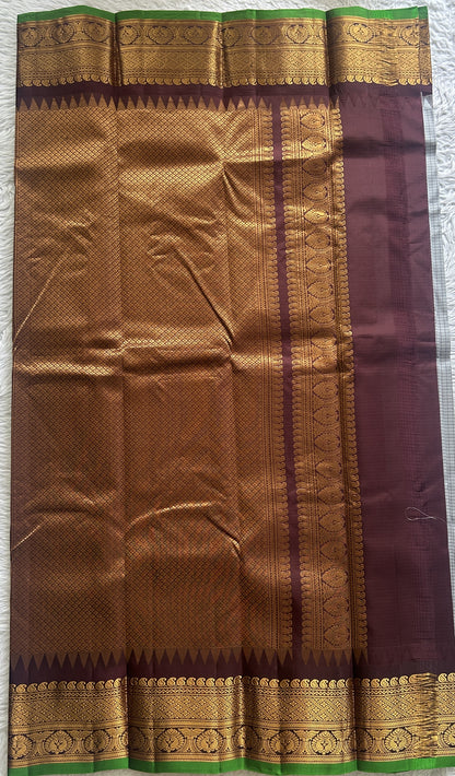 Gadwal Pattu Saree Gray colored saree complemented with a Zari border - Sampradaya Designer Studio