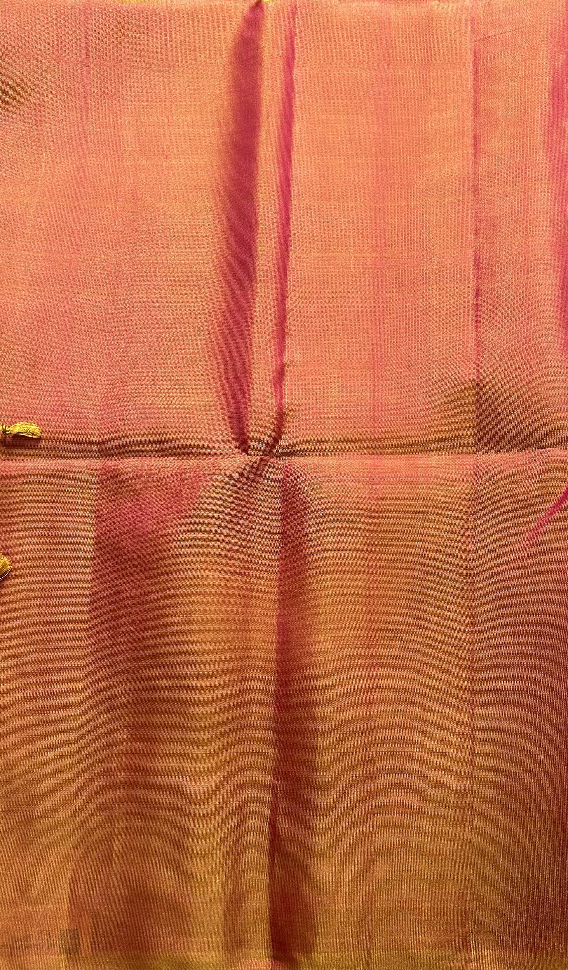 Kanjivaram Festive Soft Silk Saree Purple colored complemented with a Gold Plain border. - Sampradaya Designer Studio