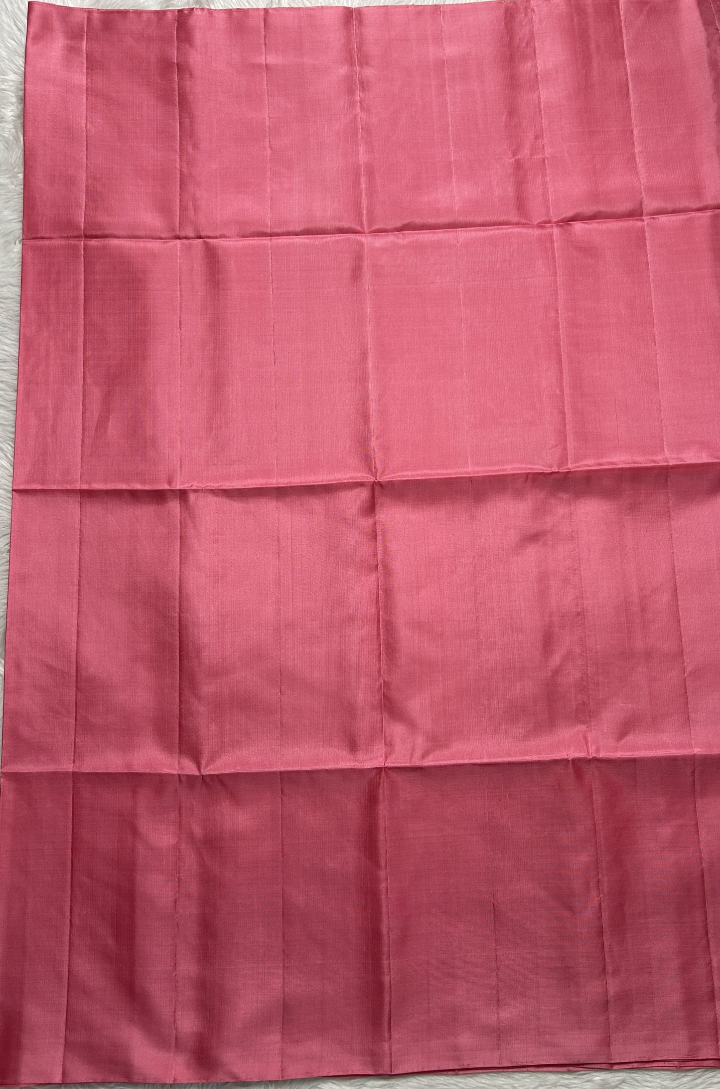 Kanjivaram Festive Soft Silk Saree Baby Pink colored complemented with a borderless Saree. - Sampradaya Designer Studio