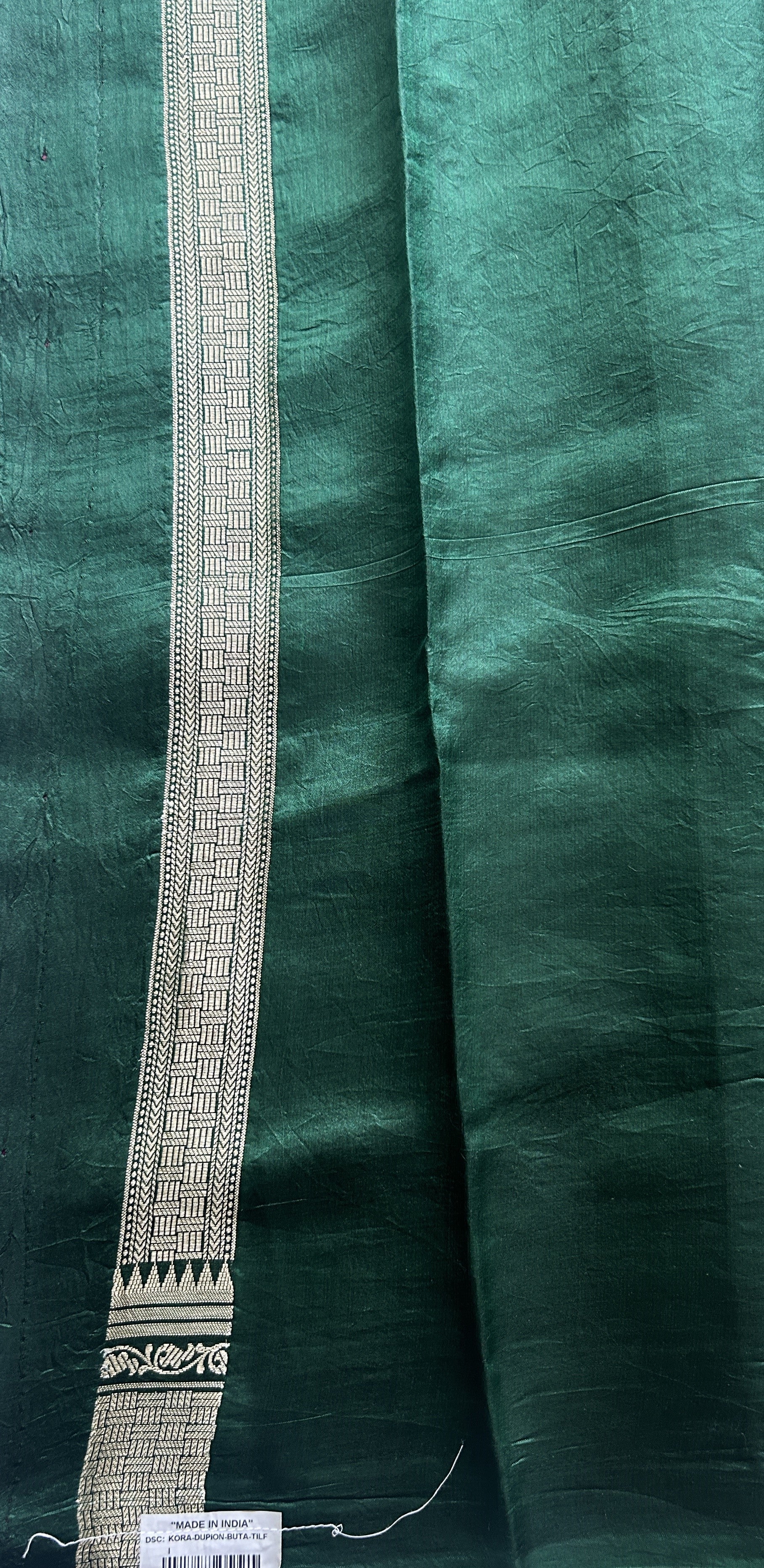 Dupion Silk Saree Wine Colored Complemented with a Zari Border. - Sampradaya Designer Studio