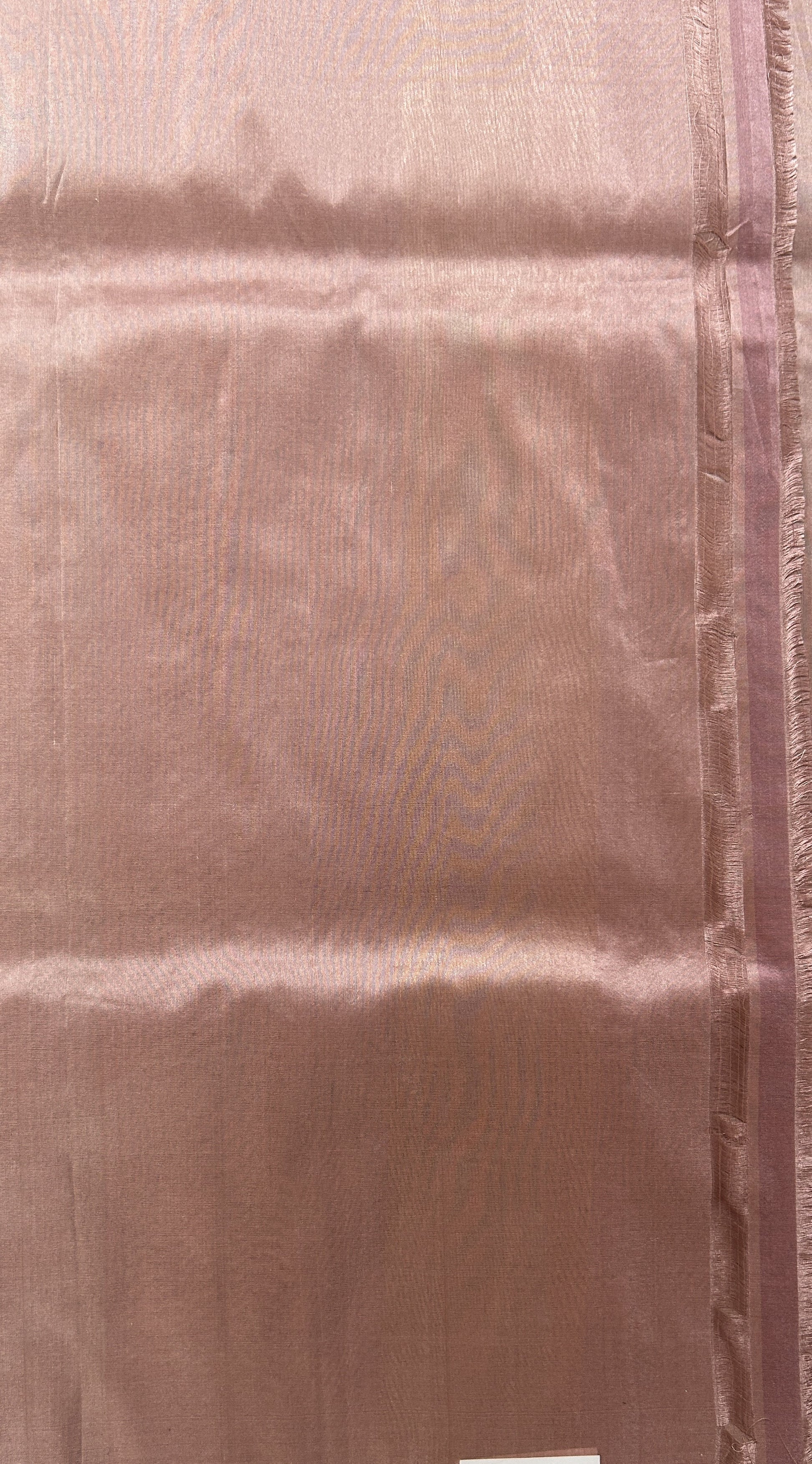 Banarasi Katan Silk Saree Onion Pink Colored Complemented with a Gold Zari border. - Sampradaya Designer Studio