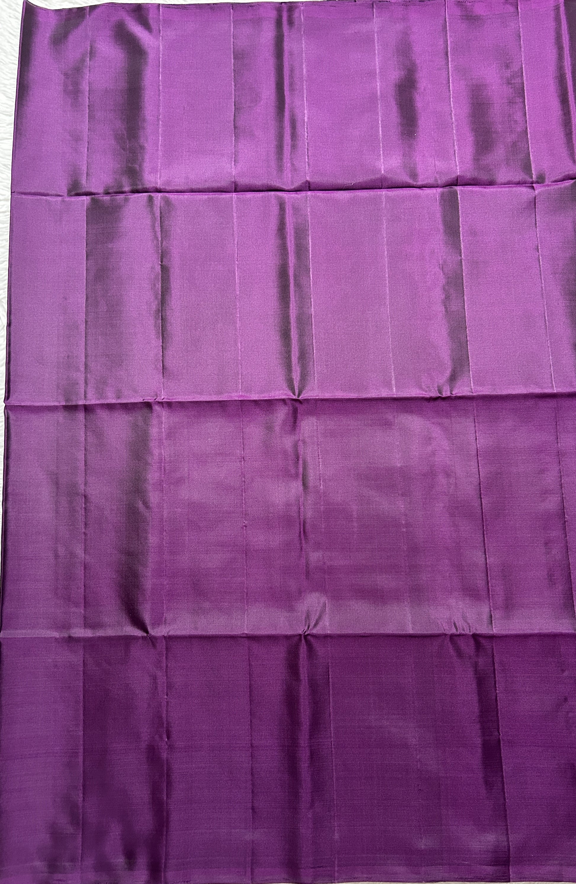 Kanjivaram Festive Soft Silk Saree Purple colored complemented with a borderless Saree. - Sampradaya Designer Studio