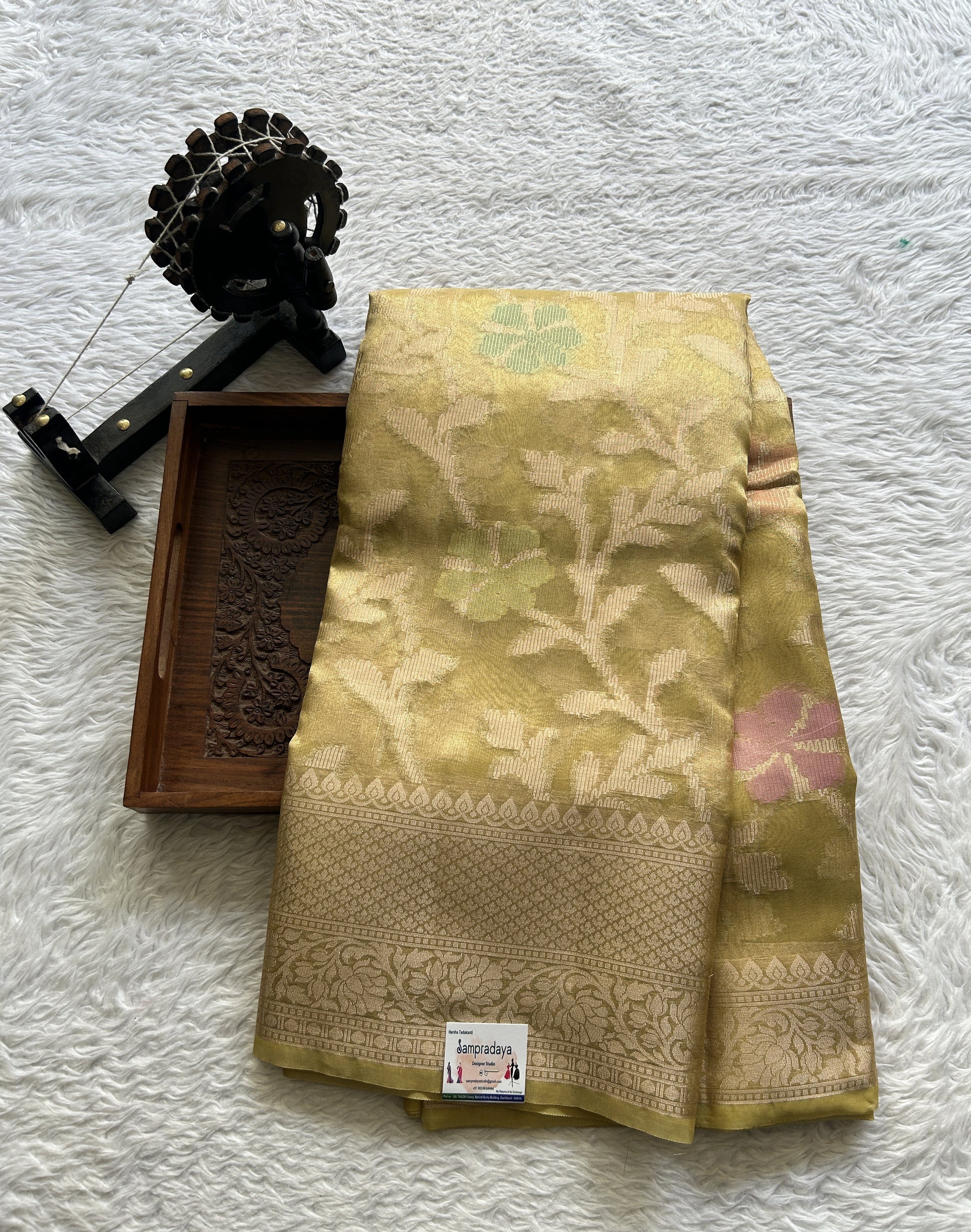 Silk kota Saree Light Yellow colored Complemented with a Zari Border. - Sampradaya Designer Studio