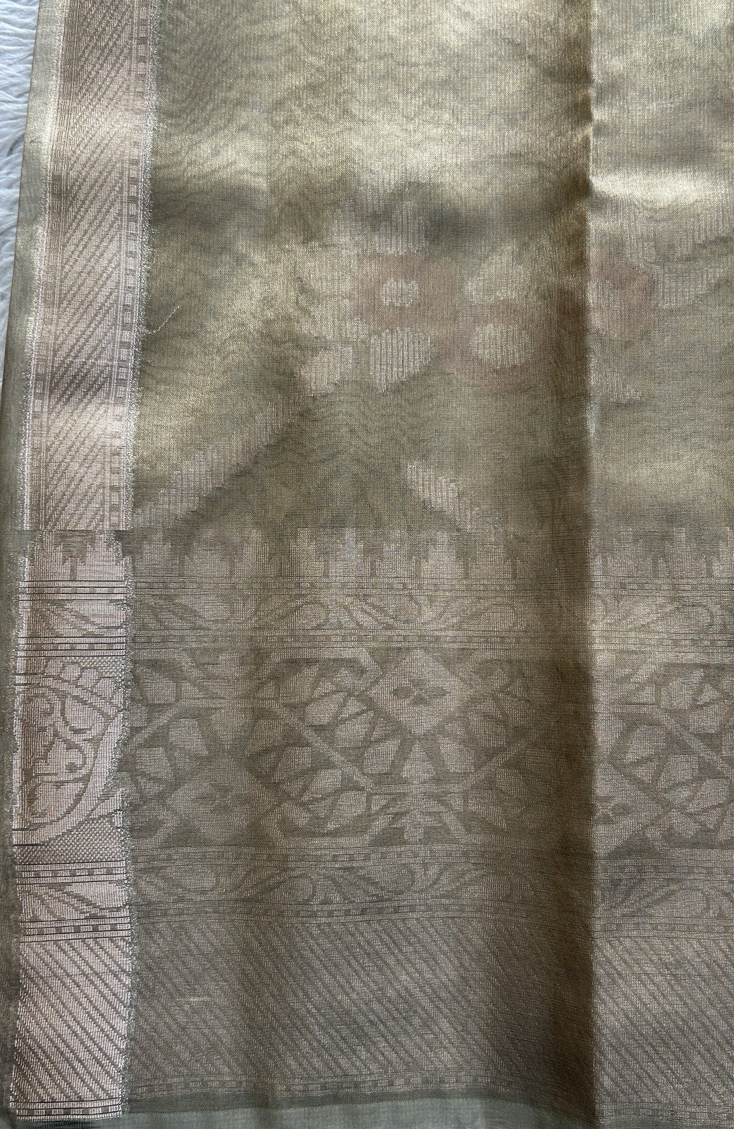 Silk kota Saree Gray colored Complemented with a Zari Border. - Sampradaya Designer Studio