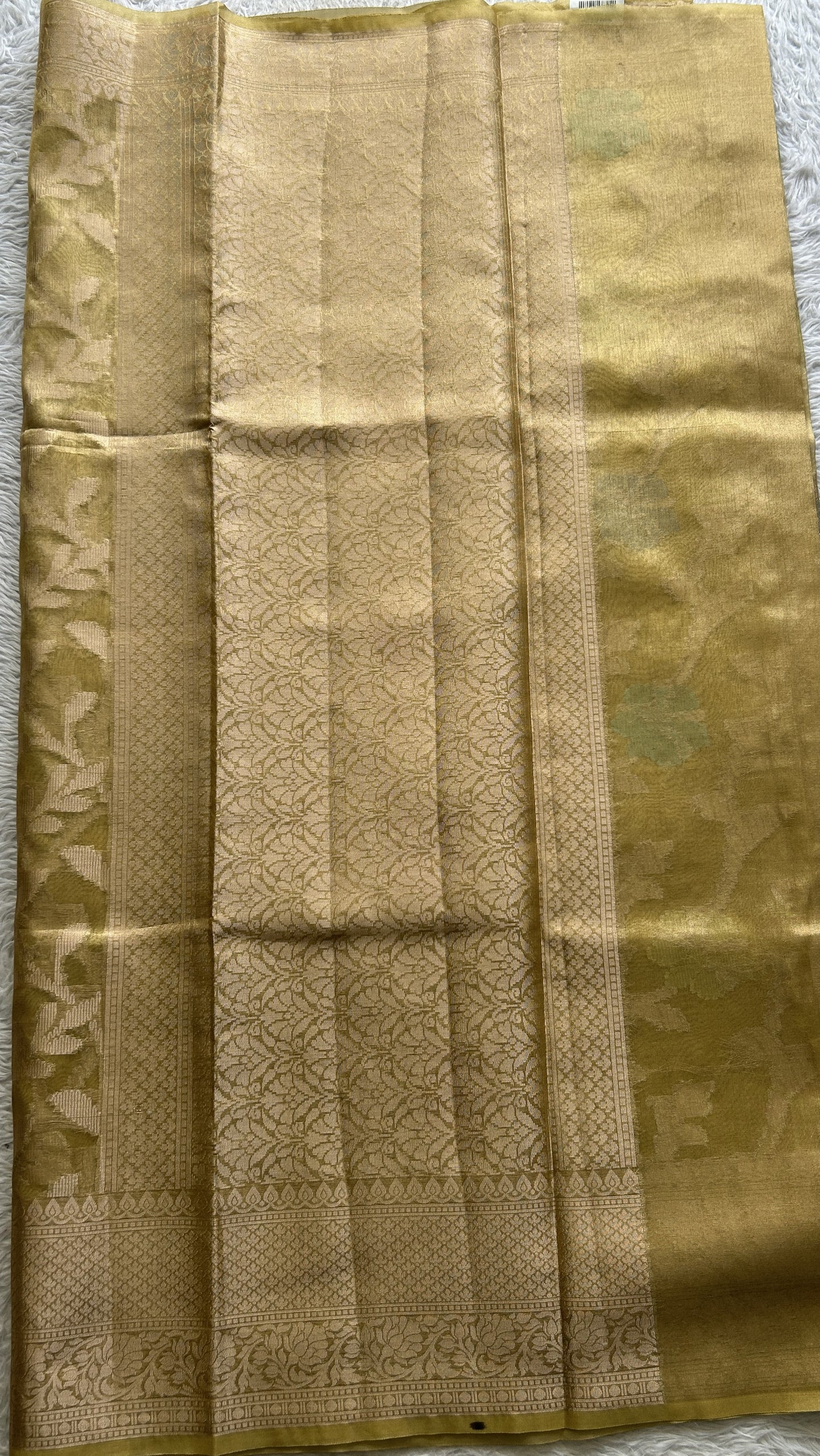 Silk kota Saree Light Yellow colored Complemented with a Zari Border. - Sampradaya Designer Studio