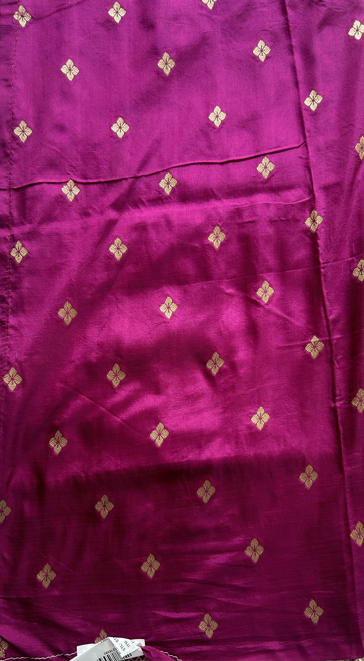 Semi Raw Silk Saree Peach Colored Complemented with a Zari Border. - Sampradaya Designer Studio