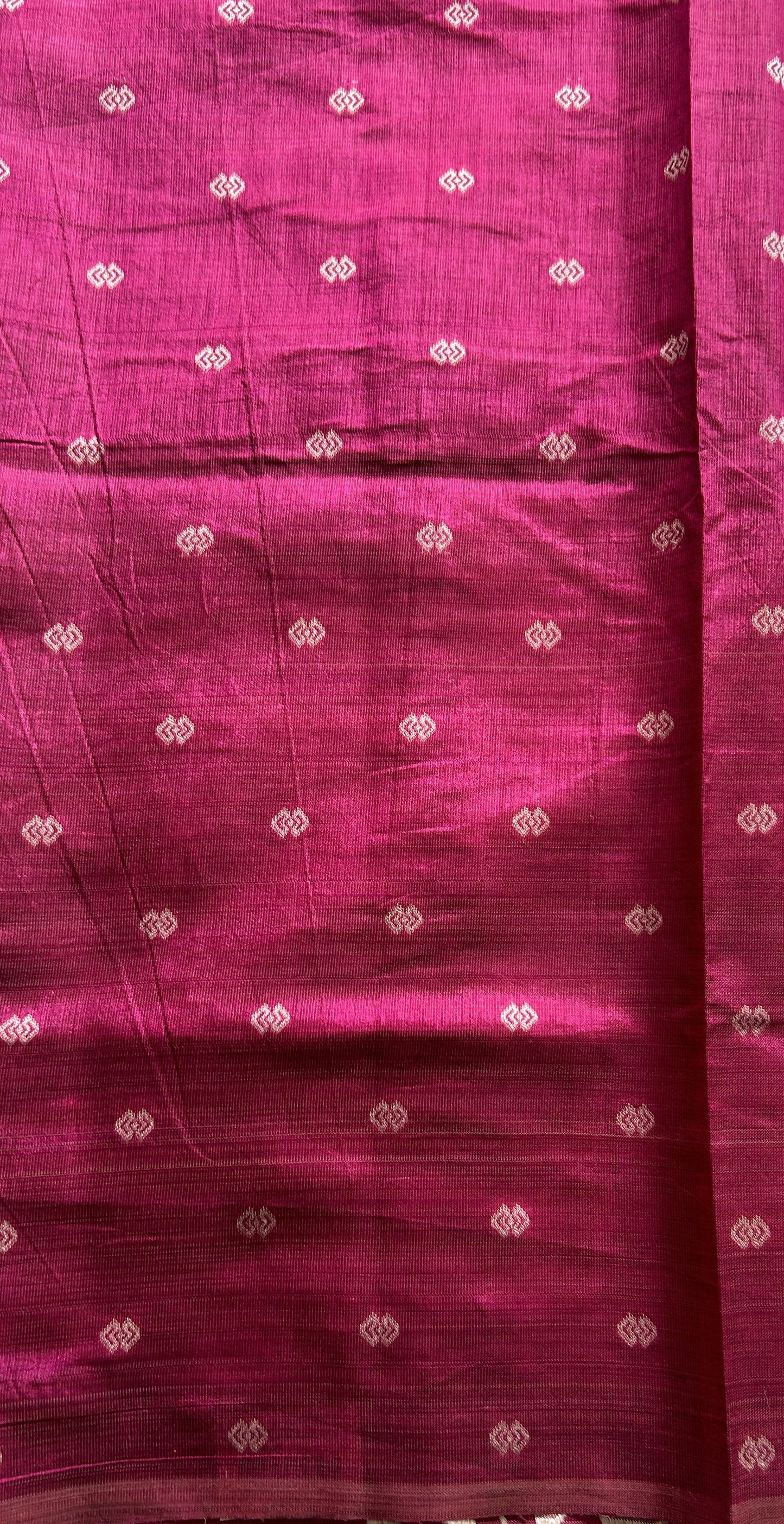 Semi Raw Silk Saree Soft Pink Colored Complemented with a Zari Border. - Sampradaya Designer Studio