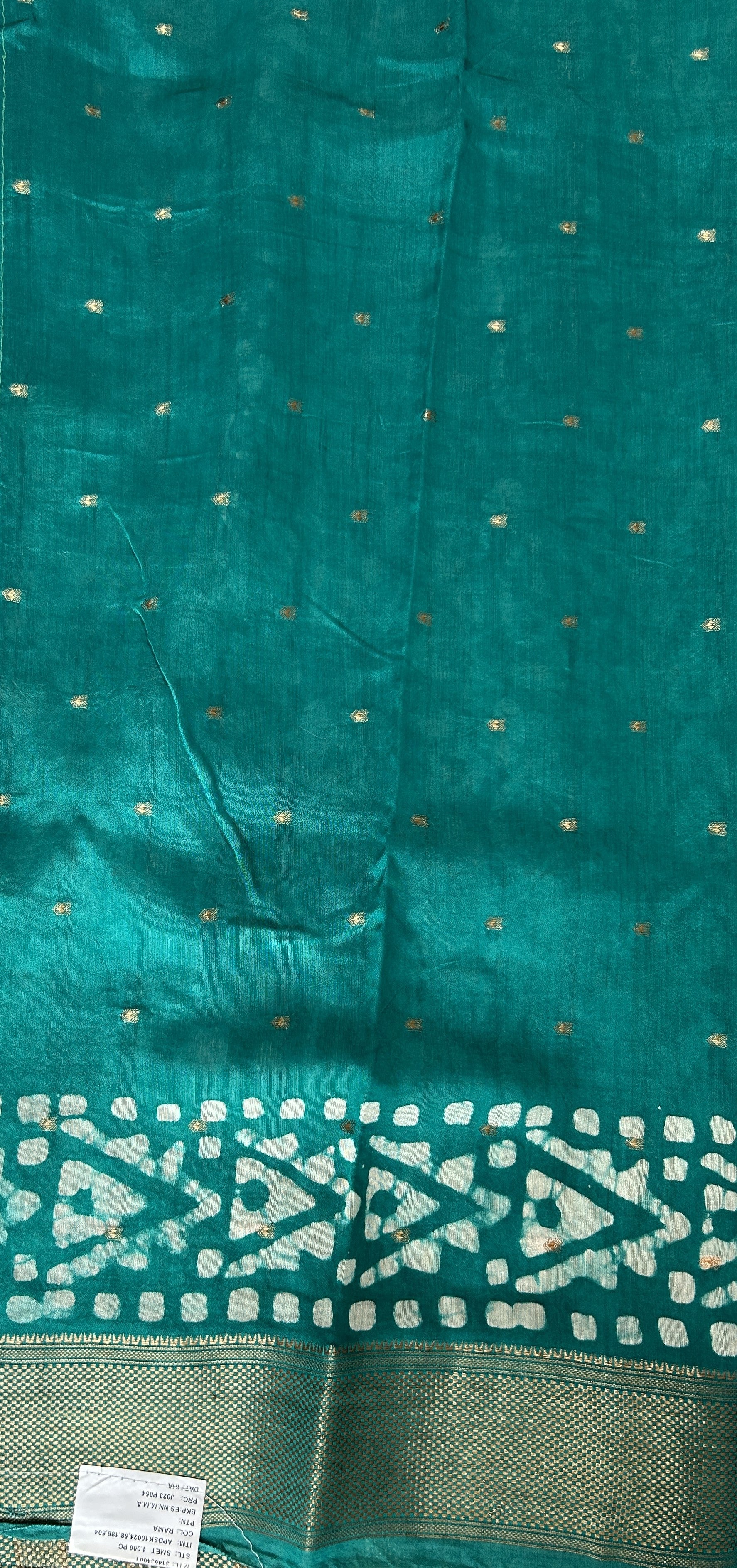 Banarasi Cotton Saree Green Colored Complemented with a Zari Border. (Copy) (Copy) - Sampradaya Designer Studio