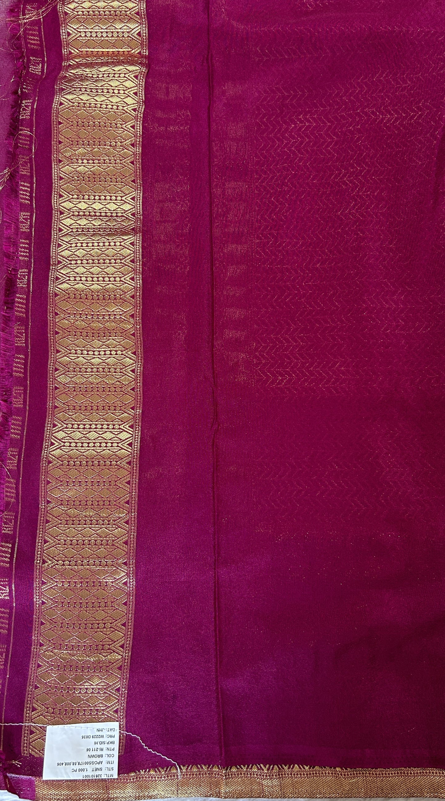 Banarasi Fancy Saree Onion Pink Colored Complemented with a Purple Zari Border. - Sampradaya Designer Studio