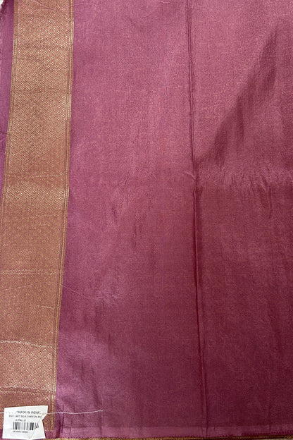 Banarasi Fancy Saree Lavender Colored Complemented with a Zari Border. - Sampradaya Designer Studio