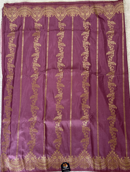 Banarasi Fancy Saree Lavender Colored Complemented with a Zari Border. - Sampradaya Designer Studio