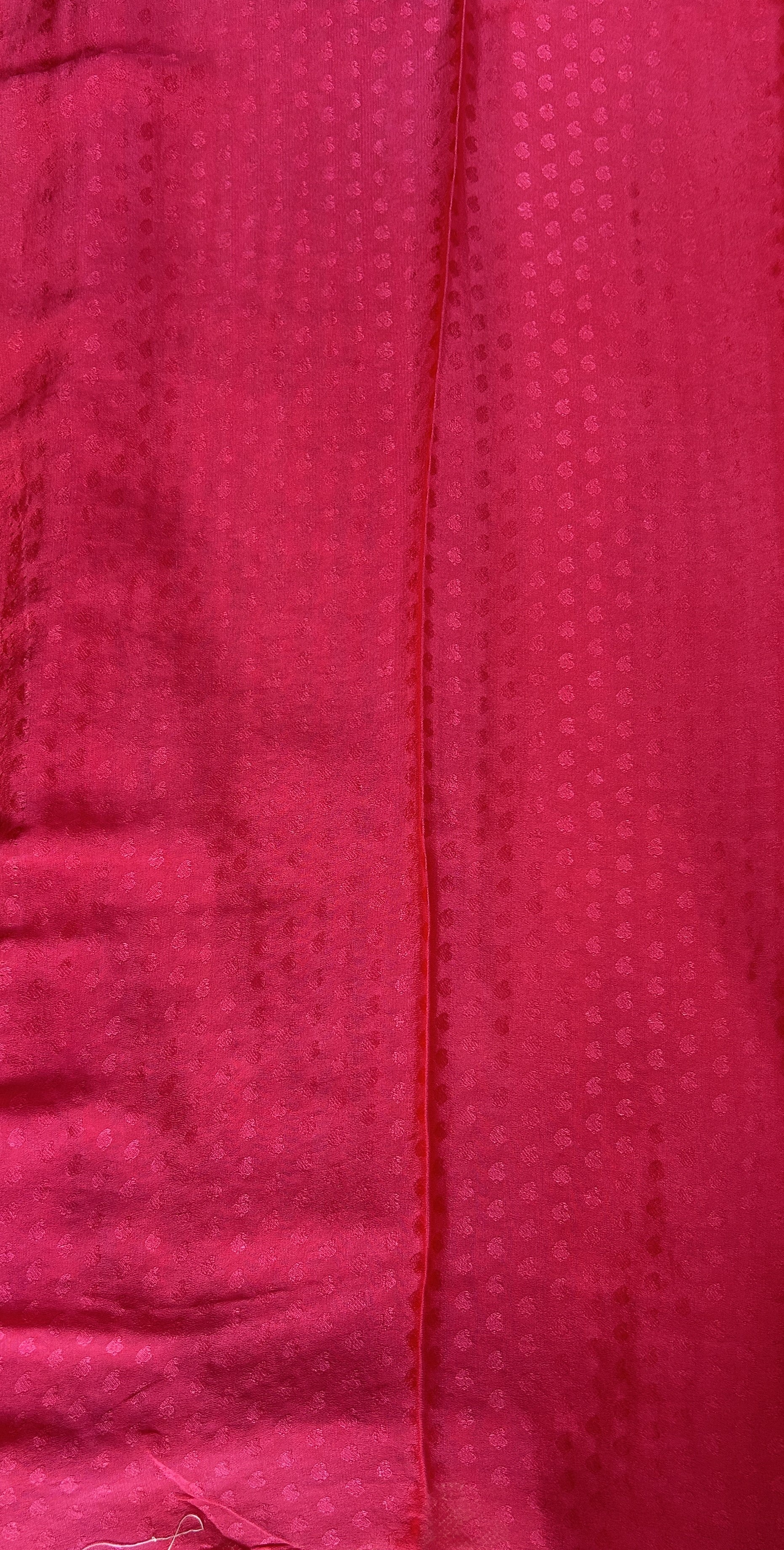 Mysore Crepe Silk Saree Pink Colored Complemented with a Zari Border. - Sampradaya Designer Studio