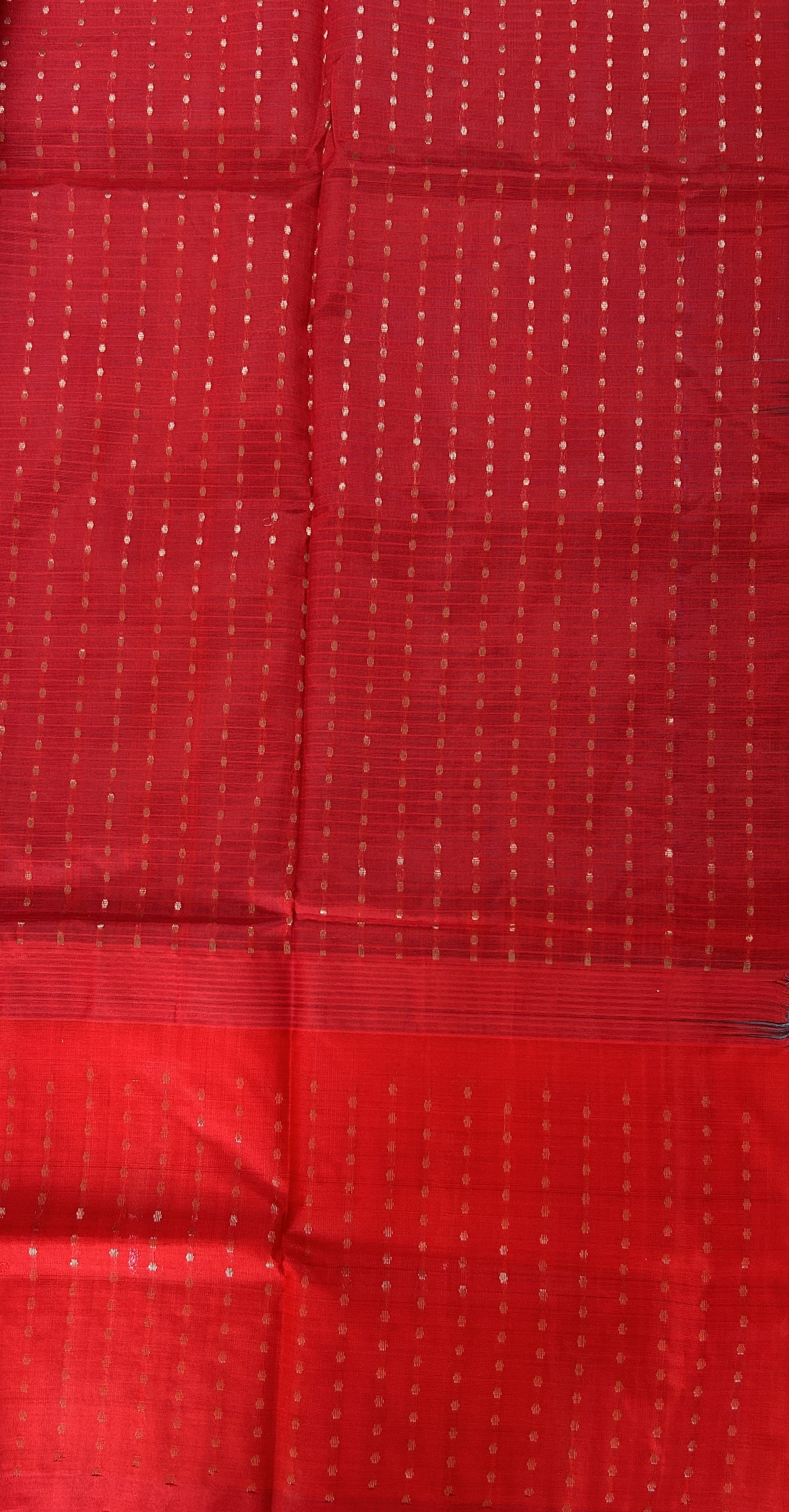 Venkatagiri Sico Saree Blue Colored Complemented with a Red Pattu Border. - Sampradaya Designer Studio