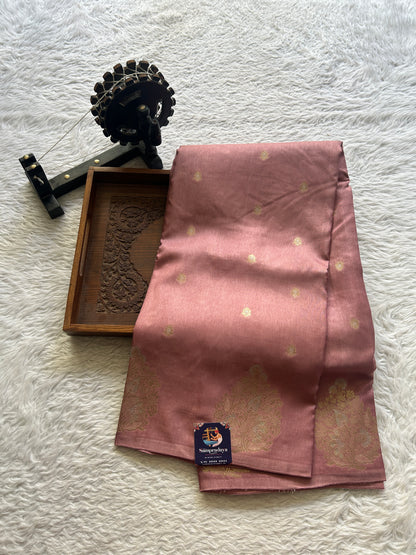 Mona Silk Saree Onion Pink Colored Complemented with a Mashrur Border.