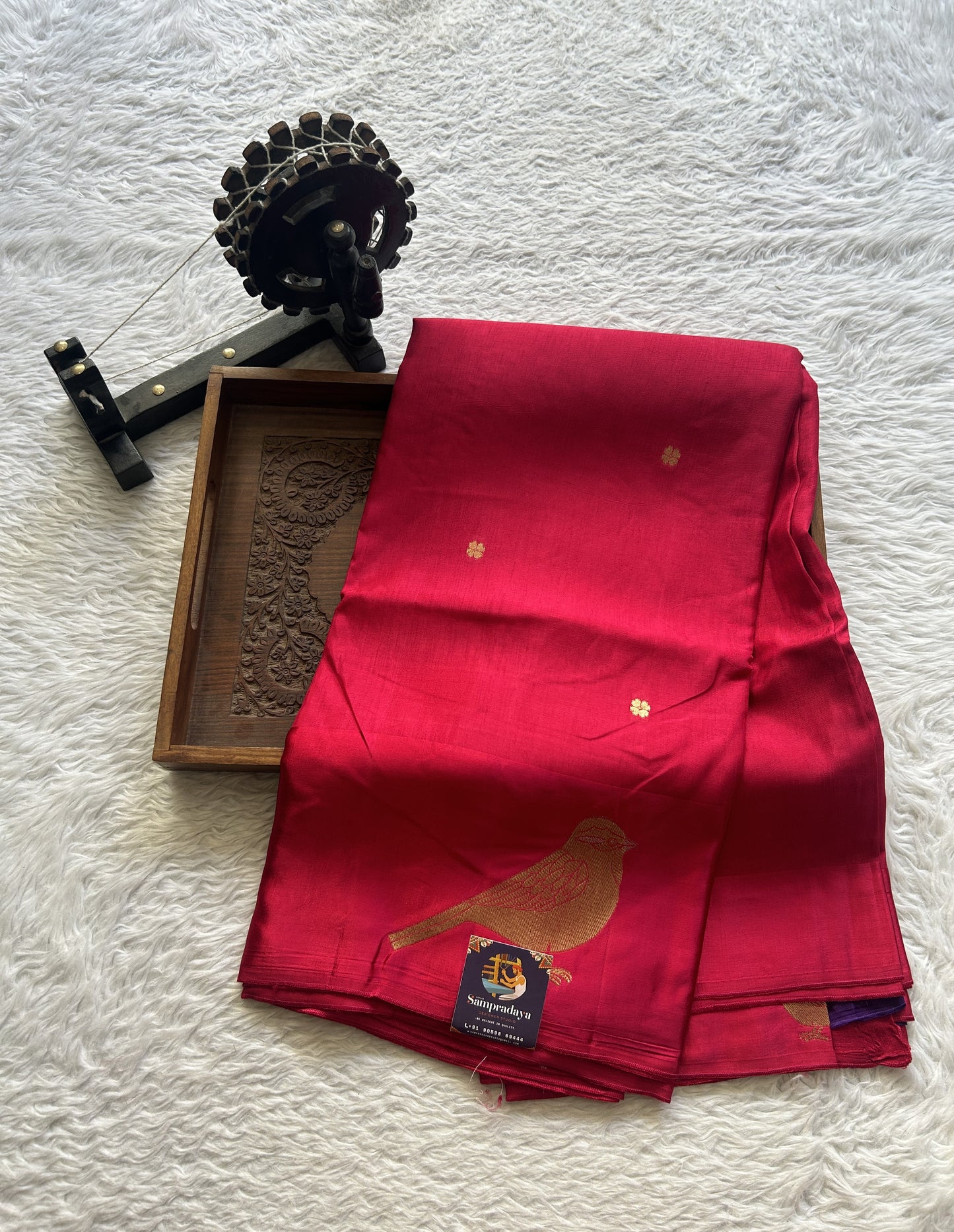 Mona Silk Saree Hot Pink Colored Complemented with a Mashrur Border.