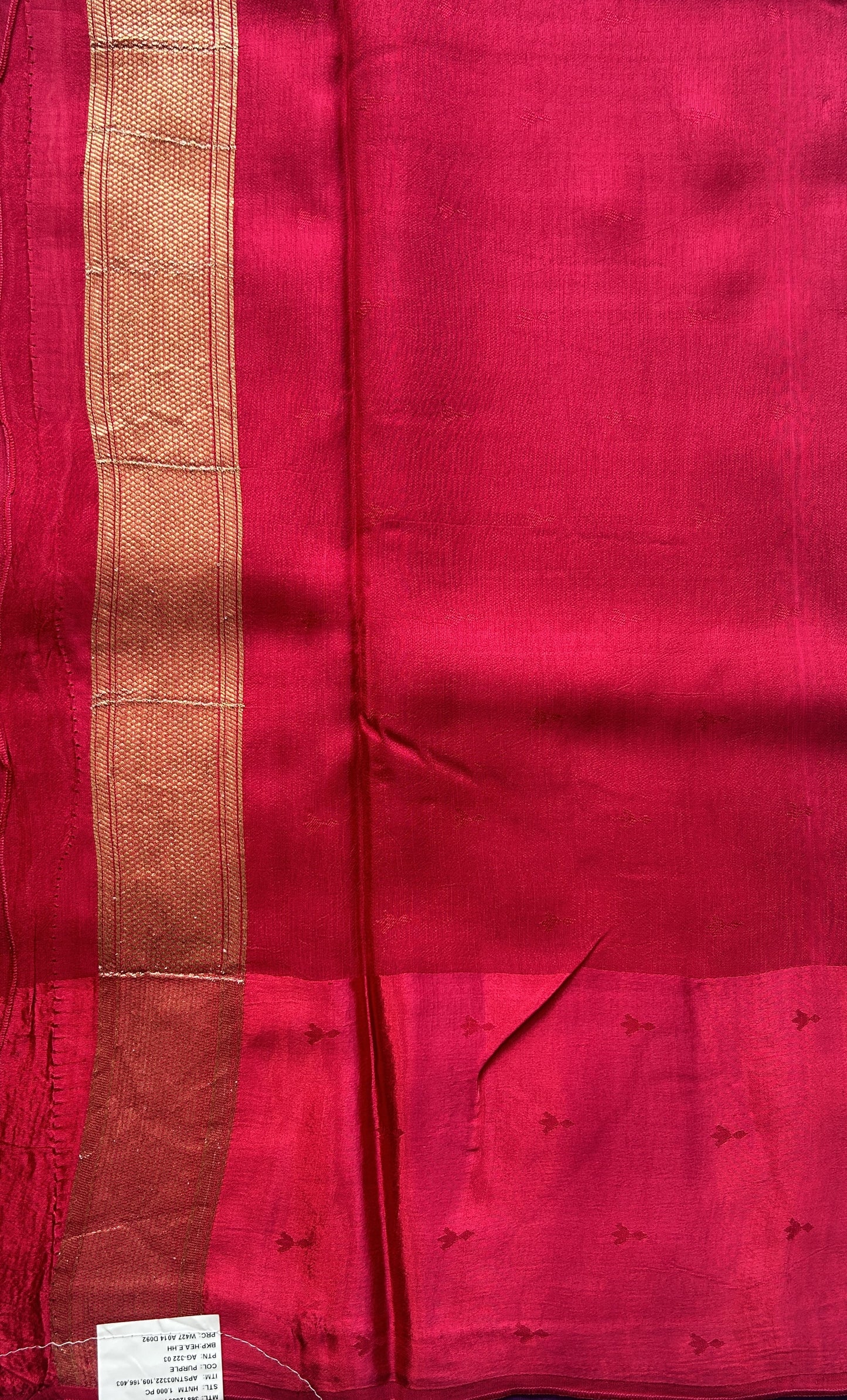 Mona Silk Saree Dark Violet Colored Complemented with a Mashrur Border.