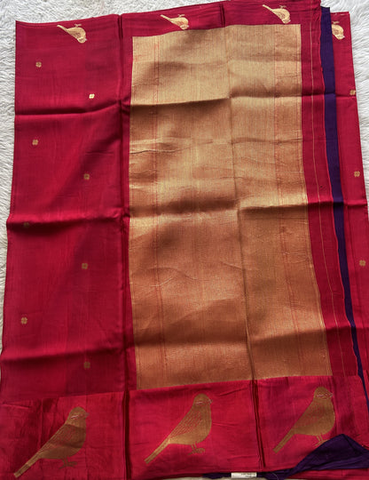 Mona Silk Saree Hot Pink Colored Complemented with a Mashrur Border.