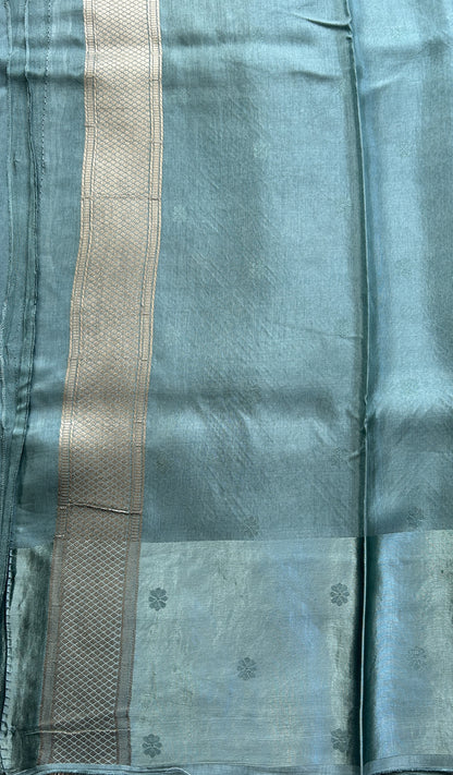 Mona Silk Saree Seafoam Green Colored Complemented with a Mashrur Border.