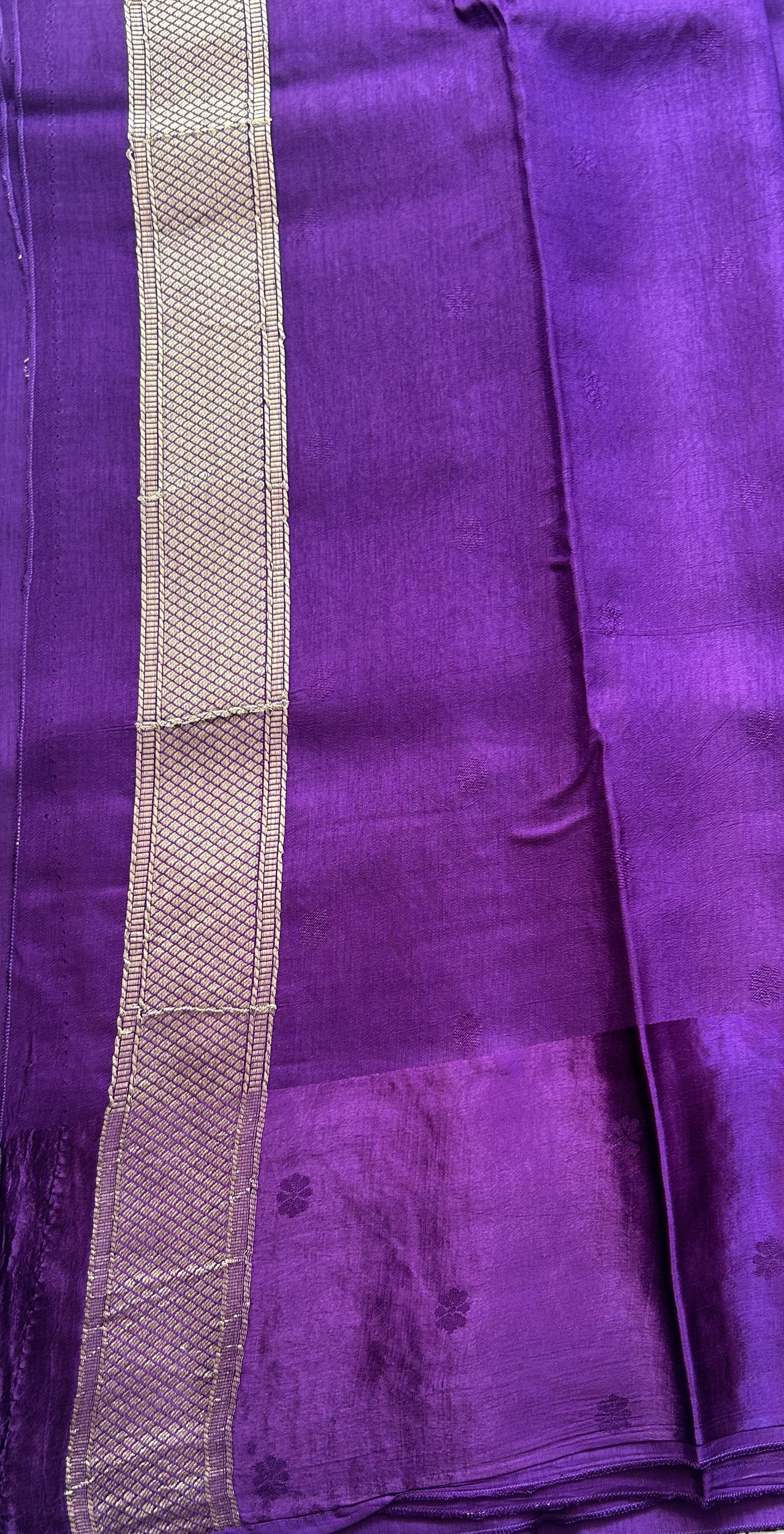 Mona Silk Saree Luxury Purple Colored Complemented with a Mashrur Border.