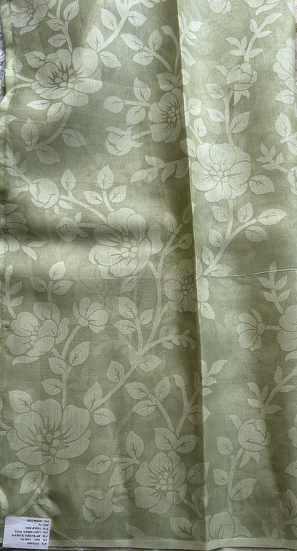 Banarasi Tissue Fancy Saree Light Green Colored Complemented with a Borderless.