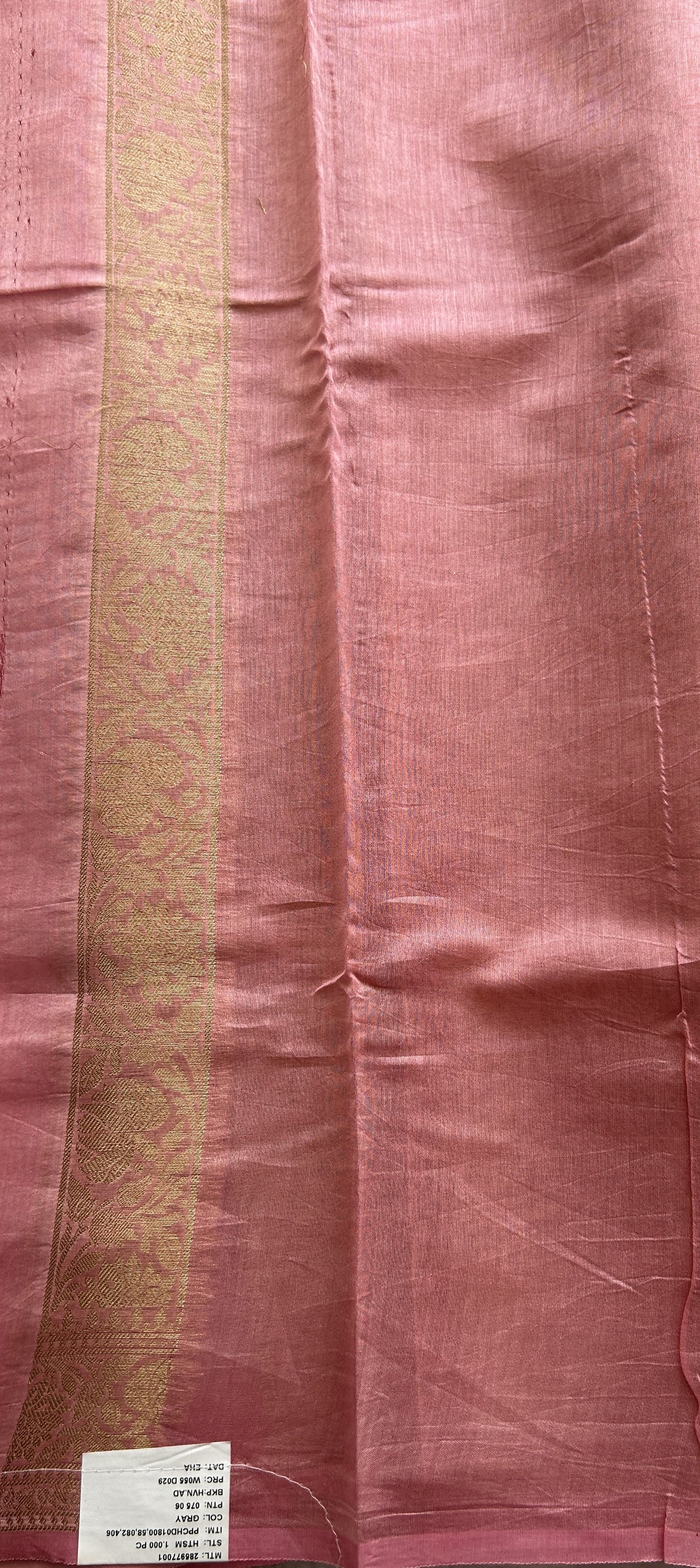 Maheshwari Chanderi Cotton Saree Sea Blue Colored Complemented with a Baby Pink Color Zari Border. - Sampradaya Designer Studio