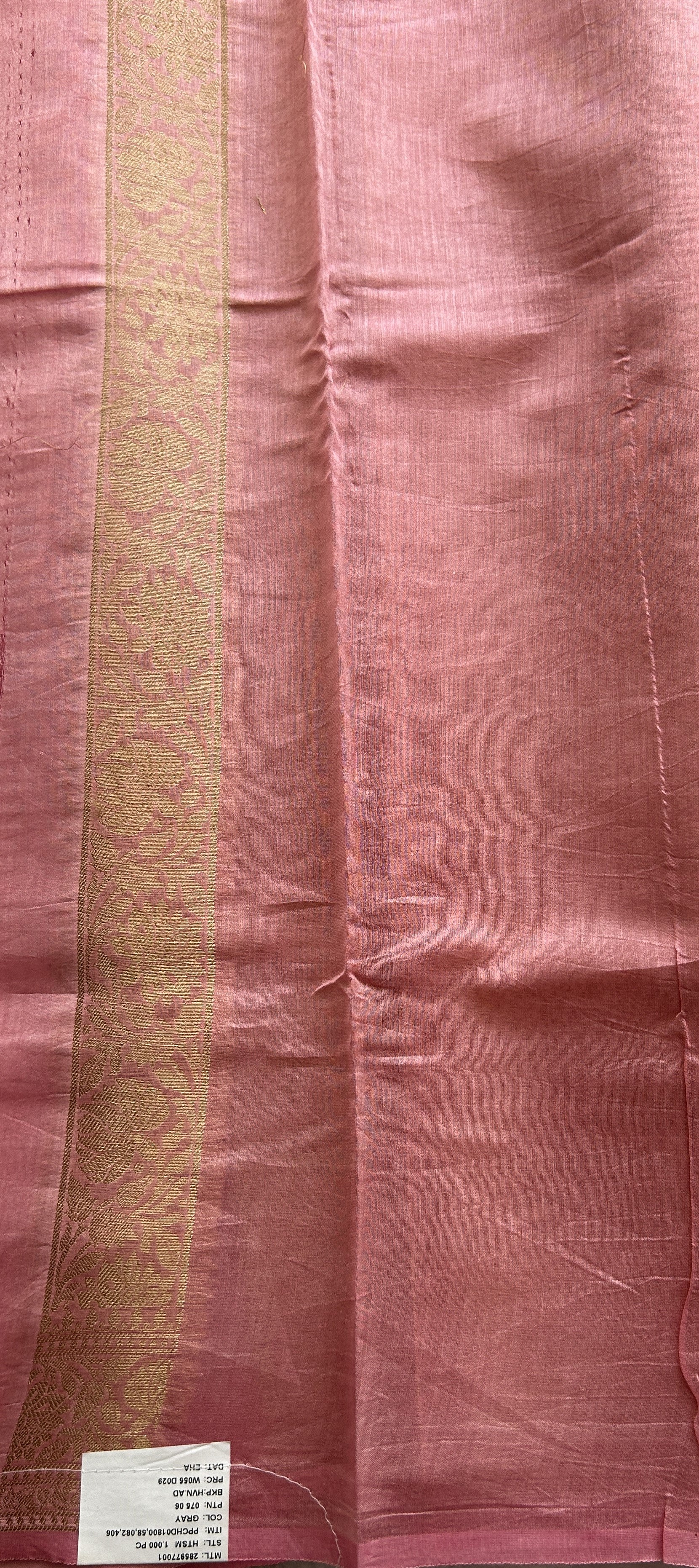 Maheshwari Chanderi Cotton Saree Sea Blue Colored Complemented with a Baby Pink Color Zari Border. - Sampradaya Designer Studio