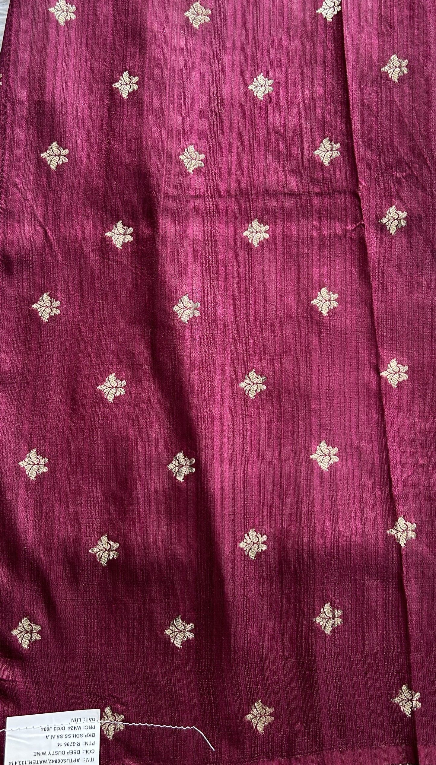 Semi Raw Silk Saree Onion Pink Colored Complemented with a Zari Border. - Sampradaya Designer Studio